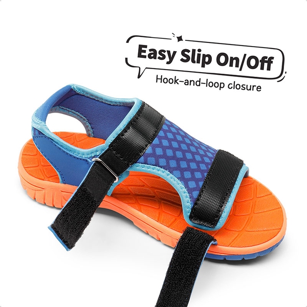 Kids Outdoor Quick Dry Sport Sandals - ROYAL BLUE ORANGE - 3
